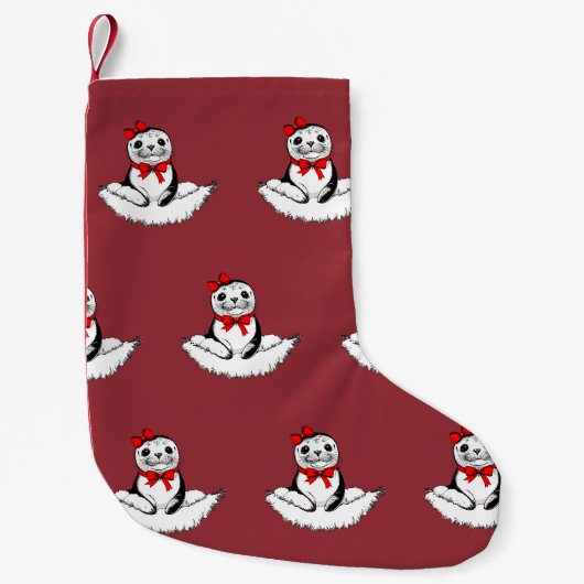 Bow-tiful Seal – Weihnachtsedition Kleiner Weihnachtsstrumpf (Vorderseite)