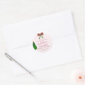 Bow Tis Die Saison für die Hochzeit Brautparty Runder Aufkleber (Umschlag)