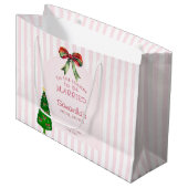 Bow Tis Die Zeit Zum Heiraten Junggesellinnenabsch Große Geschenktüte (Vorderseite Schrägansicht)