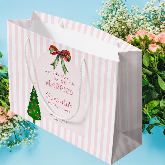 Bow Tis The Season To Be Married Brautparty Große Geschenktüte