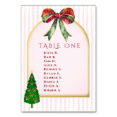 Bow Tis The Season To Be Married Bridal Shower Tischnummer (Vorderseite)