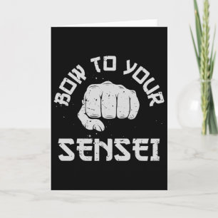 Bow to your Sensei Funny Karate Martial Arts Gesch Karte