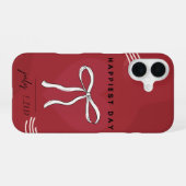 Bow to Your Style – Comic Burst iPhone 16 Hülle (Rückseite (Horizontal))