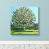 Bow Tree Summer Leinwanddruck (Insitu (Holzboden))