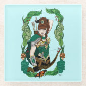 Bow und Arrow Woodland Elf Glasuntersetzer (Vorderseite)