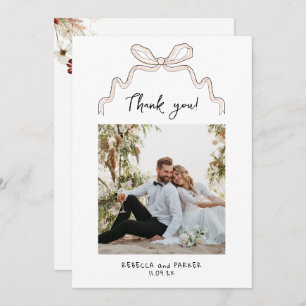 Bow und Blume Hochzeit Danke Foto Qr Scan