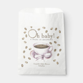 Bow und Coffee Brauen Babydusche Geschenktütchen