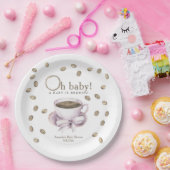 Bow und Coffee Brauen Babydusche Pappteller (Party)