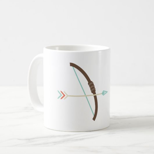 Bow und Pfeil Kaffeetasse (Vorderseite Links)