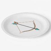 Bow- und Pfeil-Papierplatte Pappteller (Schrägansicht)