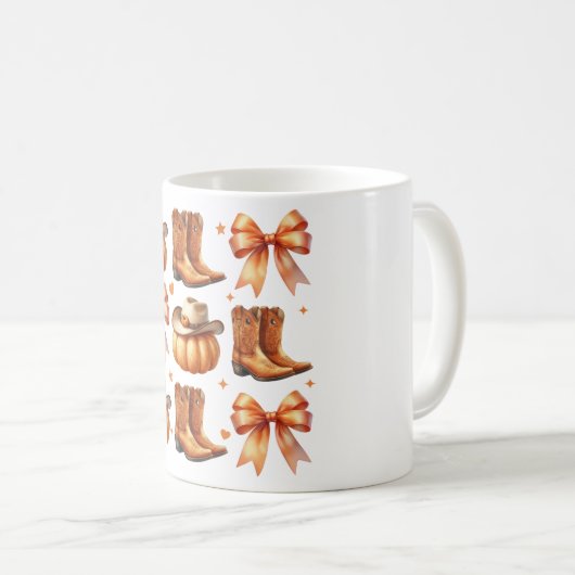 Bow und Pumpkin Kaffeetasse (VorderseiteRechts)