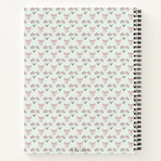 Bow und Rose Coquette Bullet Journal Notizblock (Rückseite)