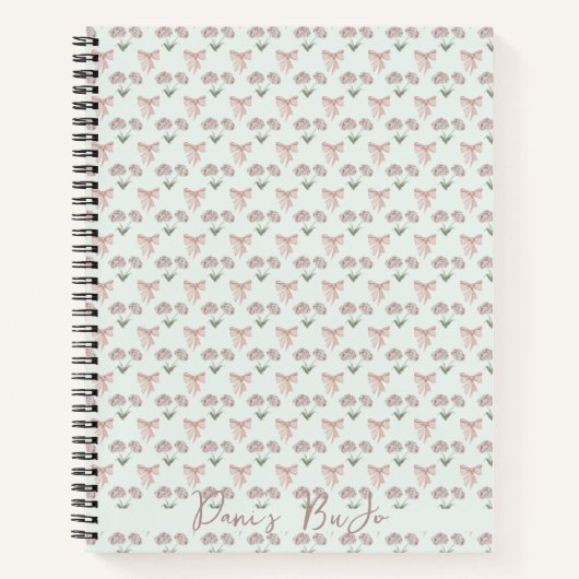 Bow und Rose Coquette Bullet Journal Notizblock (Vorderseite)