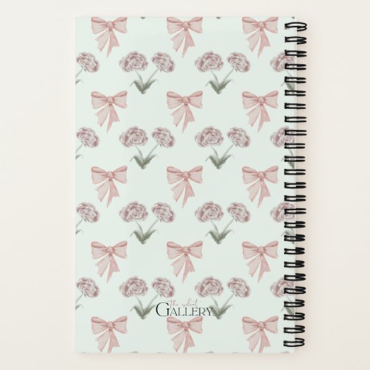 Bow und Rose Coquette Bullet Journal Notizblock (Rückseite)