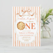 Bow unsere kleine Süsse Pie Fall Streifen 1. Gebur Einladung (Stehend Vorderseite)