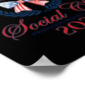 Bow Us Flag Felon Präsident Sozialklub 2024 Trump Poster (Ecke)