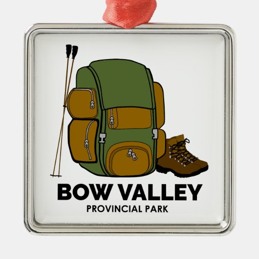 Bow Valley Provincial Park Backpack Ornament Aus Metall (Vorne)