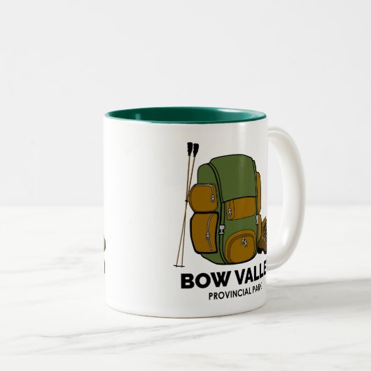 Bow Valley Provincial Park Backpack Zweifarbige Tasse (VorderseiteRechts)