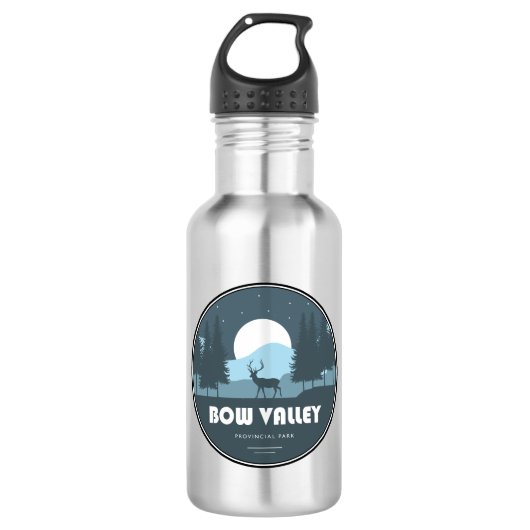 Bow Valley Provincial Park Deer Edelstahlflasche (Vorderseite)