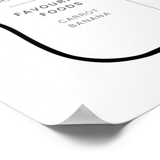 Bow Wavy Border Milestone Poster (Ecke)