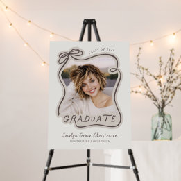Bow Wavy Frame Photo Graduation