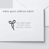 Bow Wedding Guest Address Labels