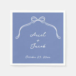 Bow Wedpaper Napkins, Standard Cocktail Serviette