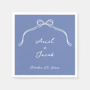 Bow Wedpaper Napkins, Standard Cocktail Serviette