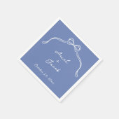 Bow Wedpaper Napkins, Standard Cocktail Serviette (Ecke)