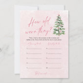 Bow Weihnachten wie alt waren sie spielten Baby-Du Einladung (Vorderseite)