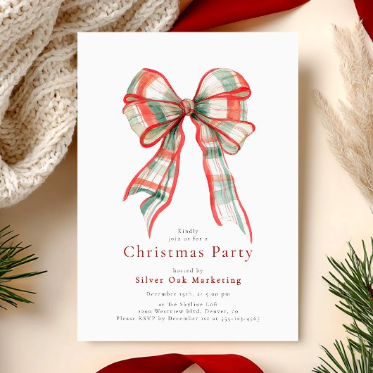 Bow Weihnachtsfeier Unternehmen Einladung
