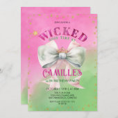 Bow Wicked Birthday Party  Invitation Einladung (Vorne/Hinten)