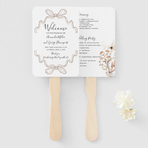 Bow Wild Bloom Hochzeitsprogramm Fan Fächer