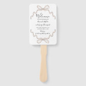 Bow Wild Bloom Hochzeitsprogramm Fan Fächer (Vorderseite)