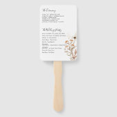Bow Wild Bloom Hochzeitsprogramm Fan Fächer (Rückseite)
