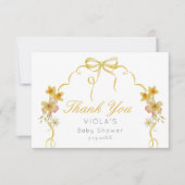Bow Wildblume Baby Dusche Danke Karte (Vorderseite)