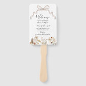 Bow Wildblumen Hochzeitsprogramm Fan Fächer (Vorderseite)
