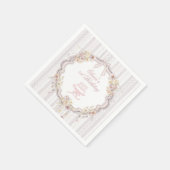 Bow Wildflower Erster Geburtstag Serviette (Ecke)