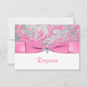 BOW - Winter Wonderland Bat Mitzvah UAWG 2 RSVP Karte