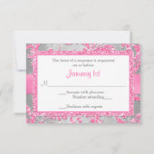 BOW - Winter Wonderland Bat Mitzvah UAWG 2 RSVP Karte (Rückseite)