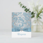 BOW - Winter Wonderland Bat Mitzvah UAWG 2 RSVP Karte (Stehend Vorderseite)