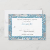 BOW - Winter Wonderland Bat Mitzvah UAWG RSVP Karte (Rückseite)