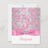 BOW - Winter Wonderland Bat Mitzvah UAWG RSVP Karte (Vorderseite)