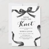 Bow, wir binden die Knot Engagement Party Einladung (Vorderseite)