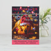 Bow Wow Big Weihnachtsfeiertag Party Einladung (Stehend Vorderseite)