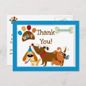 Bow Wow Hund danke Ihnen Postcard Postkarte (Vorne/Hinten)