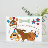 Bow Wow Hund Einladung zum Geburtstag (Stehend Vorderseite)