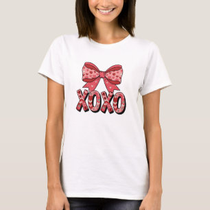 Bow XOXO Herz Niedliche Liebe Süße Mädchen Frauen T-Shirt
