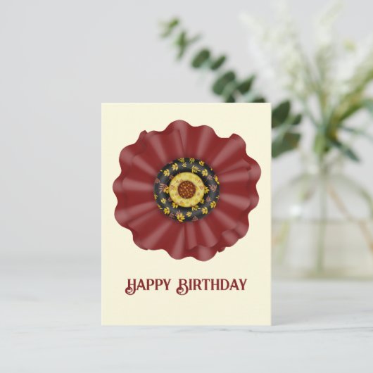 Bow zum Geburtstag Postkarte (Stehend Vorderseite)