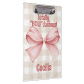 "Bowdacious gingham" mit Aquarellbogen-Klassiker Klemmbrett (Rechts)